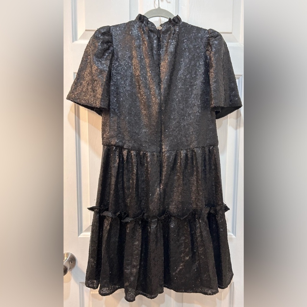 Sea New York Rachelle Sequin Tunic Dress Size S Black Cocktail NYE Party Pockets - Picture 2 of 12